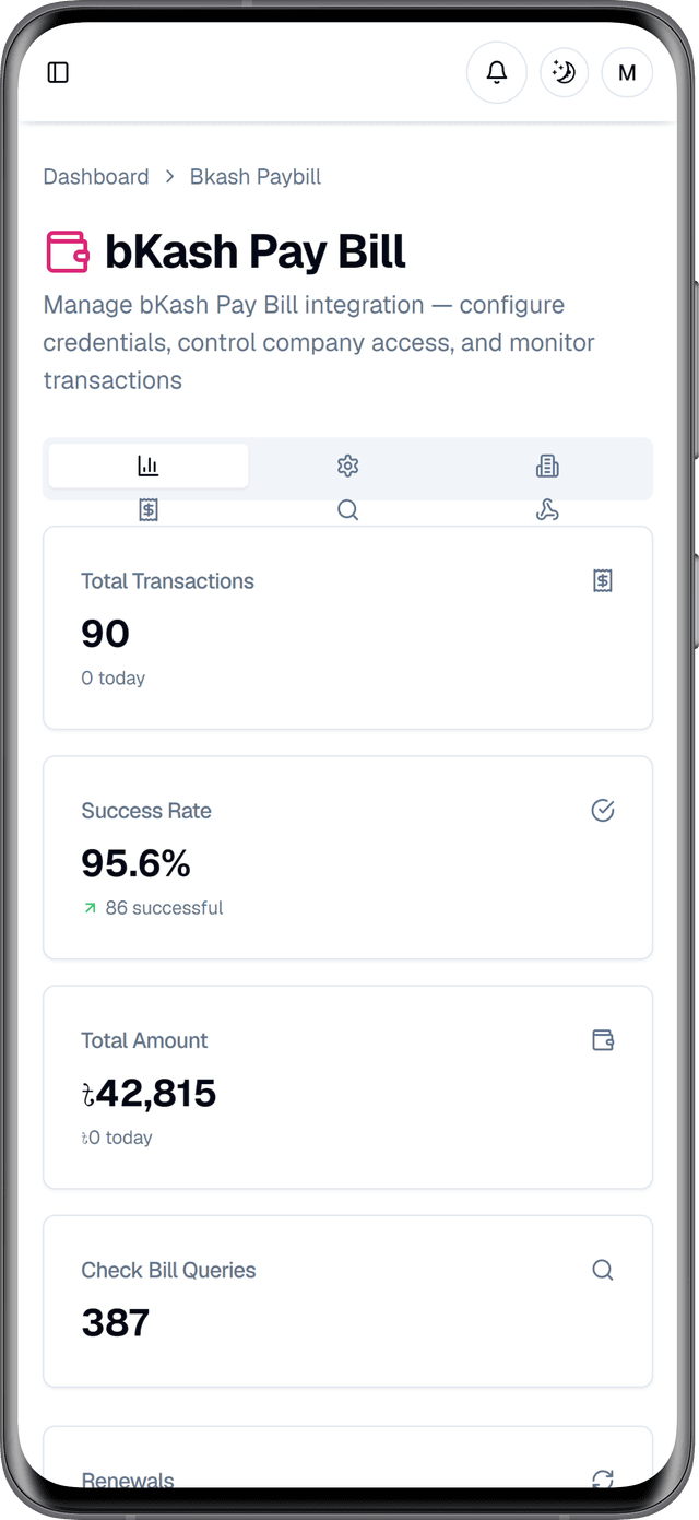 bKash Paybill Mobile Screen